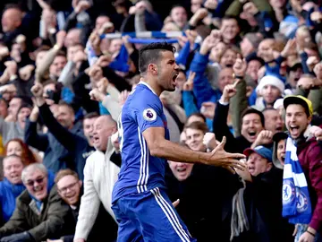 Diego Costa celebrando su gol frente al West Brom Diego Costa celebrando su gol frente al West Brom