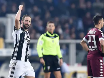 Higuaín celebrando uno de sus goles frente al Torino Higuaín celebrando uno de sus goles frente al Torino