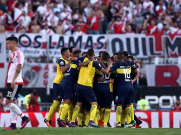 Boca Juniors celebra un gol ante River Plate Boca Juniors celebra un gol ante River Plate