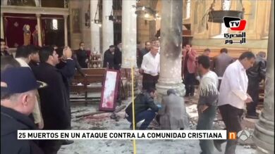 Al menos 25 muertos en un atentado cerca de la catedral cristiana copta de El Cairo