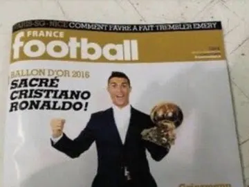 La portada de 'France Football' con Cristiano y su Balón de Oro La portada de 'France Football' con Cristiano y su Balón de Oro
