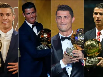 Los cuatro Balones de Oro de Cristiano Ronaldo Los cuatro Balones de Oro de Cristiano Ronaldo