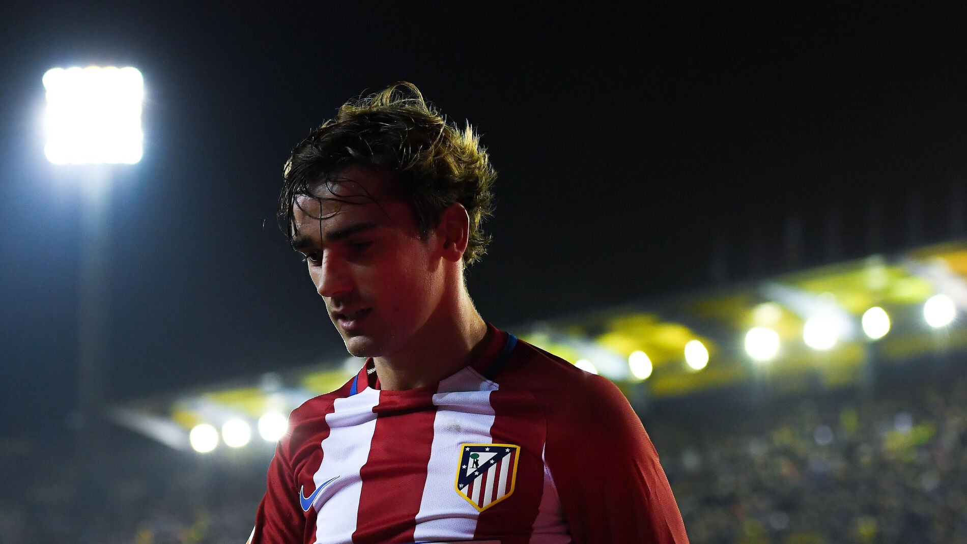 Griezmann se lamenta tras una ocasi&oacute;n en El Madrigal