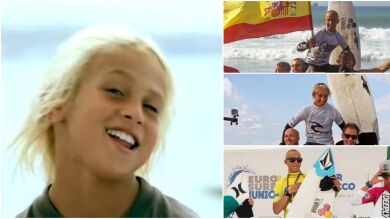 Yael, el niño rubio del Colacao, cumple su promesa y se proclama campeón de Europa de Surf