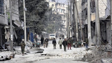 Evacuación de un barrio de Alepo