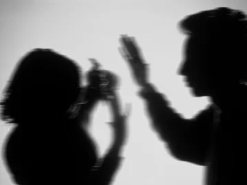 Recreación de una escena de violencia machista Recreación de una escena de violencia machista