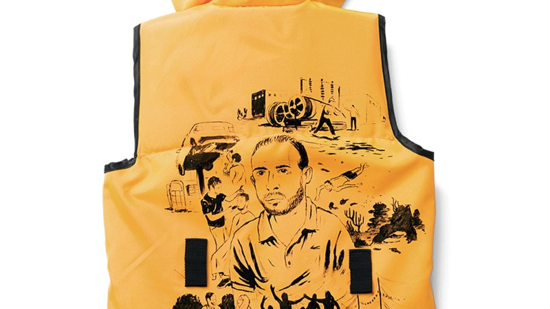 La vida de Abdel Kareem, plasmada en su chaleco salvavidas