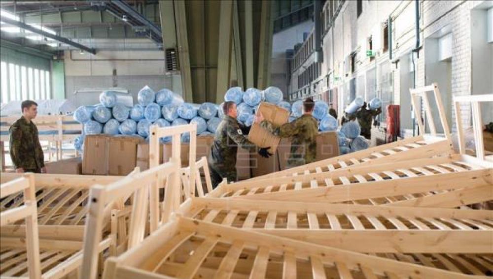 Aeropuerto de Tempelhof, rehabilitado como centro de refugiados
