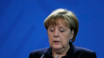 Angela Merkel durante su comparecencia ante los medios