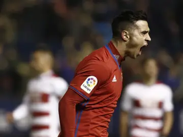 Jaime Romero celebra su gol contra el Granada Jaime Romero celebra su gol contra el Granada