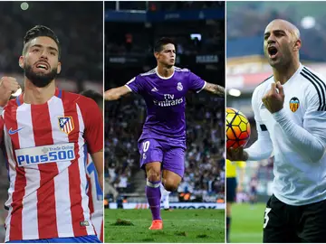 Carrasco, James Rodríguez y Abdennour Carrasco, James Rodríguez y Abdennour