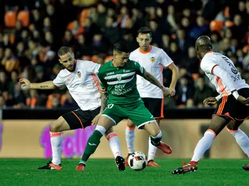 Momento del encuentro entre Valencia y Leganés de Copa del Rey Momento del encuentro entre Valencia y Leganés de Copa del Rey