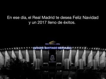 La felicitación navideña del Real Madrid en 2016