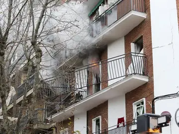 Vista de la vivienda del barrio Vidal de Salamanca, donde se ha producido la explosión Vista de la vivienda del barrio Vidal de Salamanca, donde se ha producido la explosión