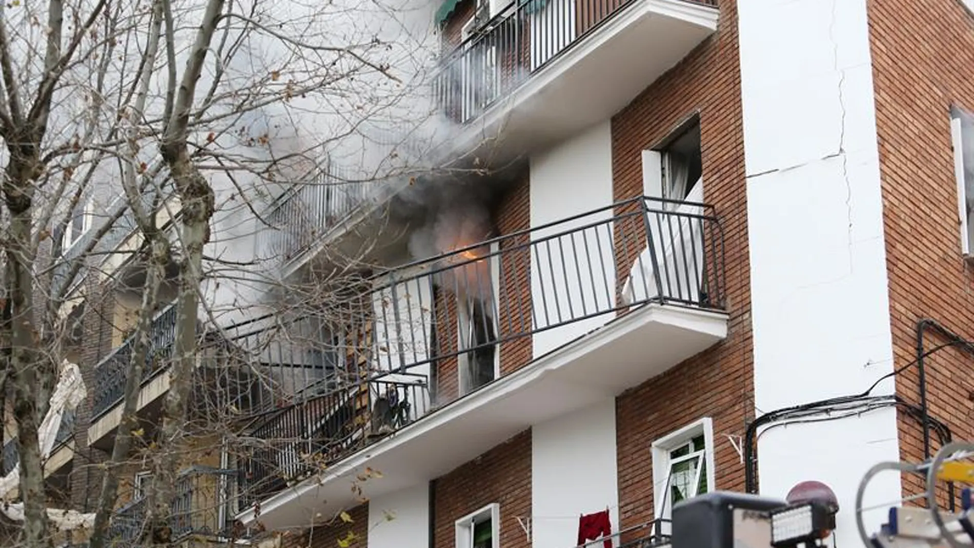 Vista de la vivienda del barrio Vidal de Salamanca, donde se ha producido la explosión Vista de la vivienda del barrio Vidal de Salamanca, donde se ha producido la explosión