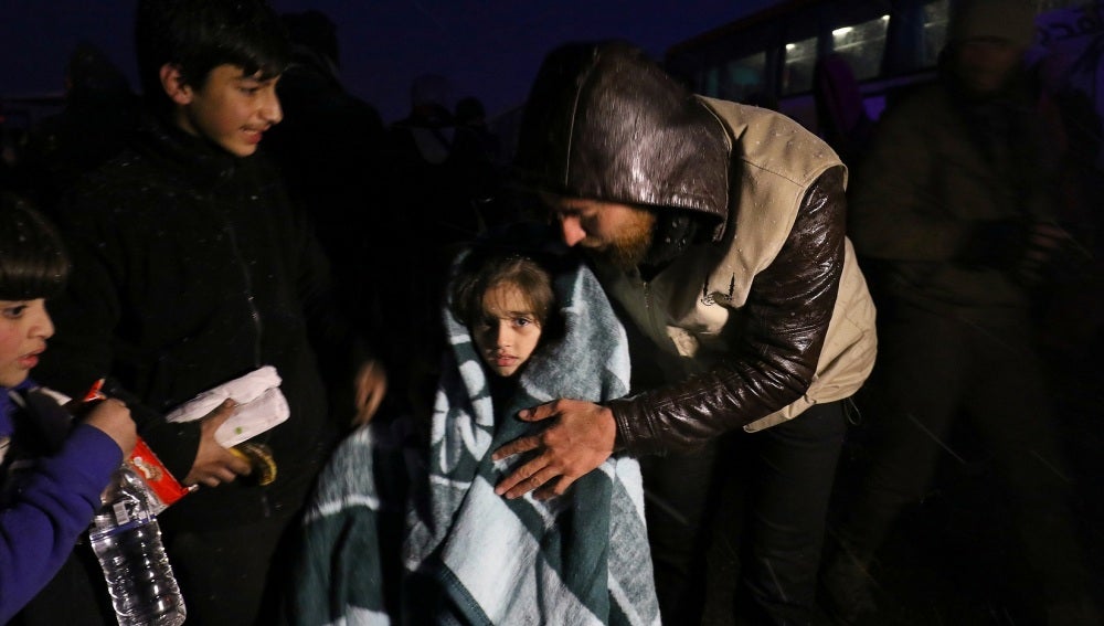 Evacuación de civiles en Alepo