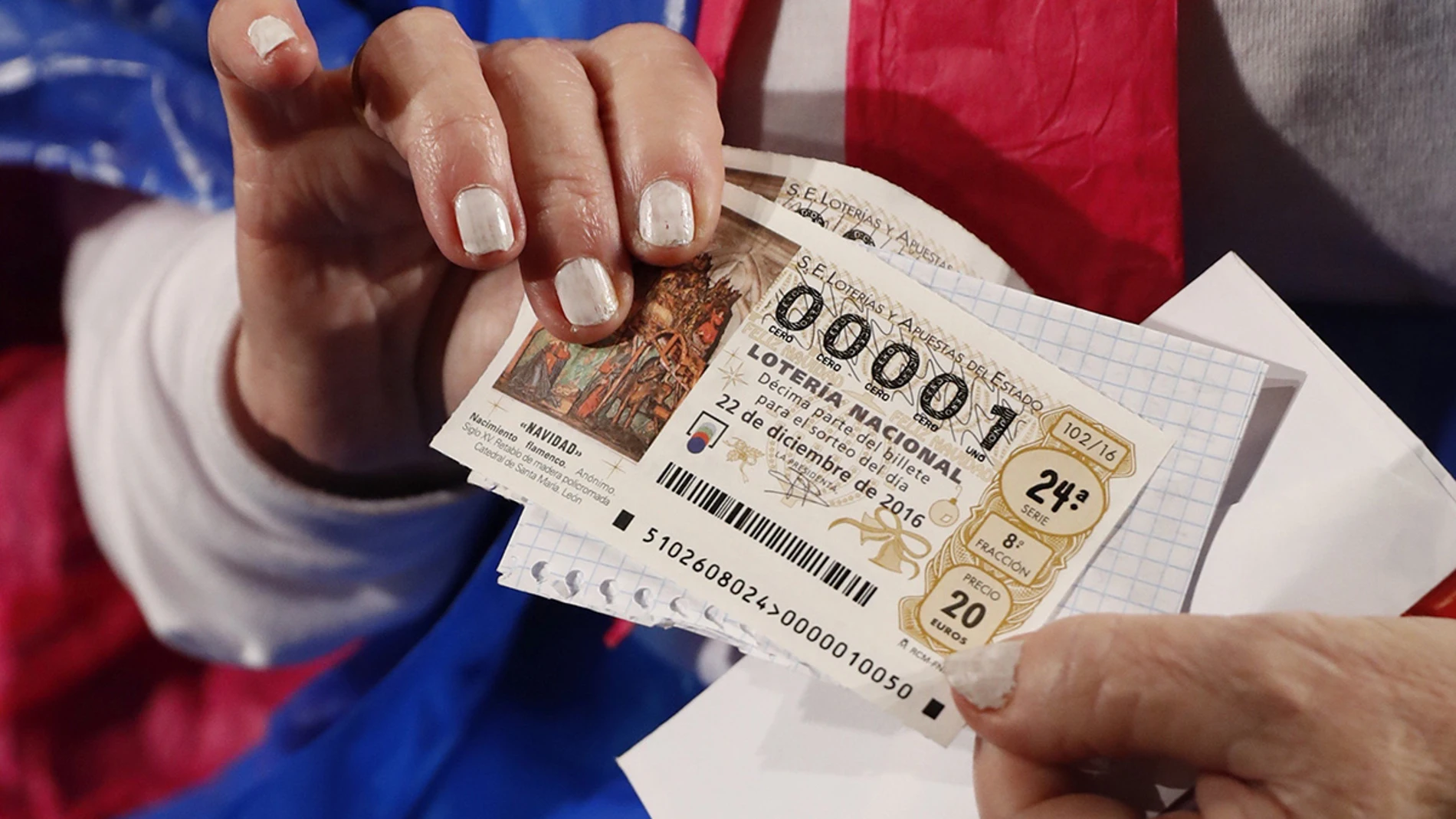 Décimo del Sorteo Extraordinario de la Lotería de Navidad con el número 00001 Décimo del Sorteo Extraordinario de la Lotería de Navidad con el número 00001