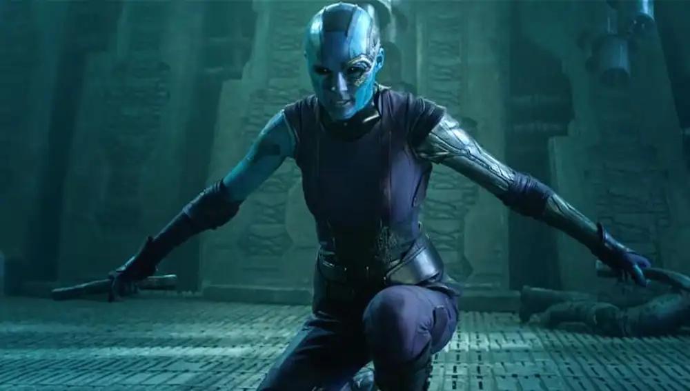 Karen Gillan interpretando a Nébula en 'Guardianes de la Galaxia'