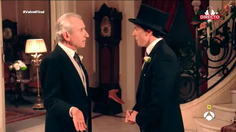 Sacristán y Adrián Lastra en el directo de 'Velvet' Sacristán y Adrián Lastra en el directo de 'Velvet'