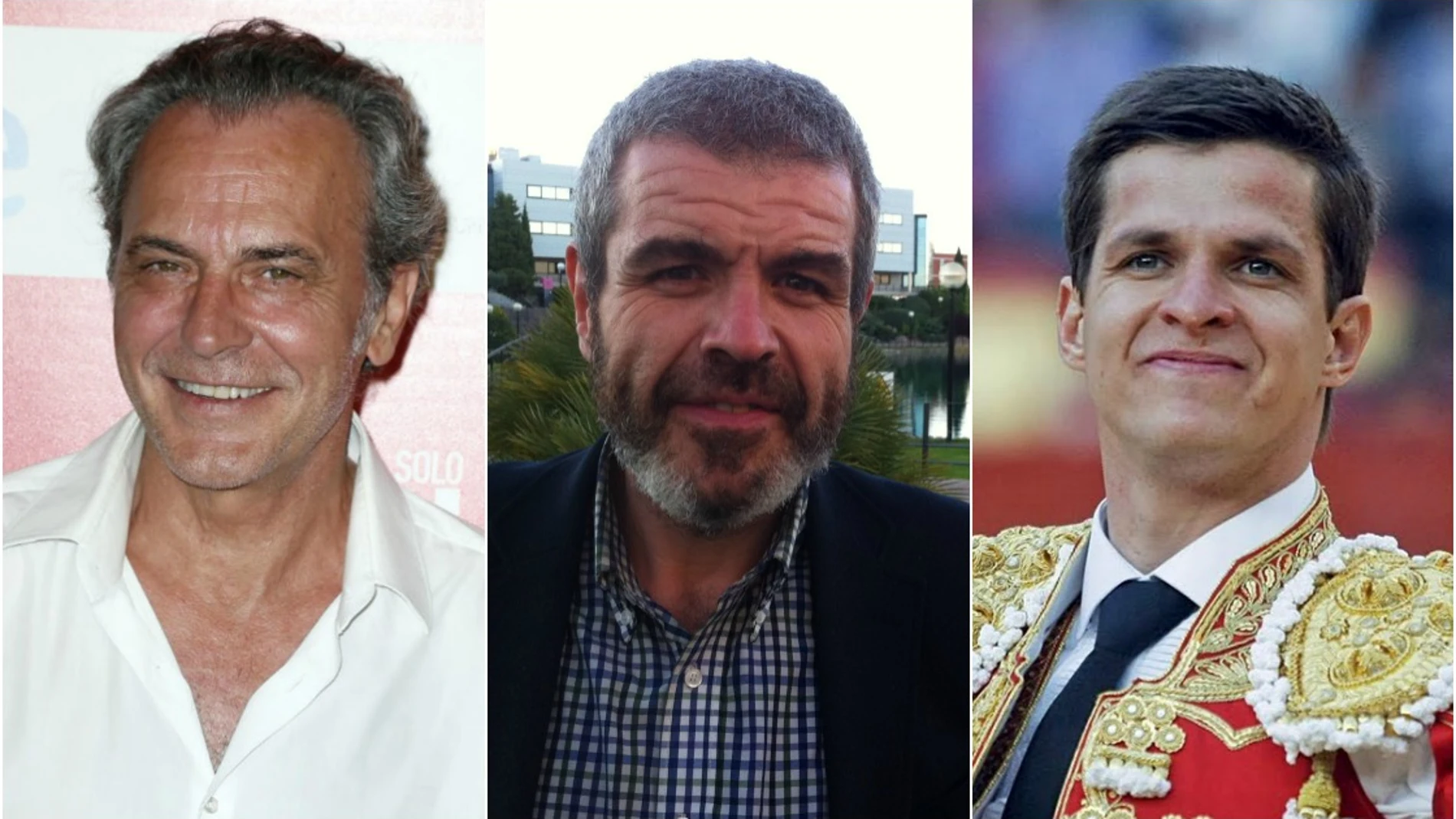 José Coronado, Lorenzo Caprile y El Juli José Coronado, Lorenzo Caprile y El Juli