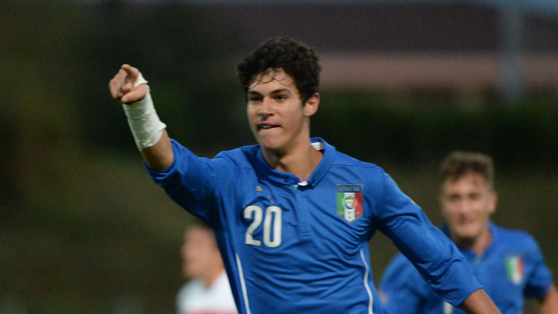 Pietro Pellegri, durante un partido con las categor&iacute;as inferiores de Italia