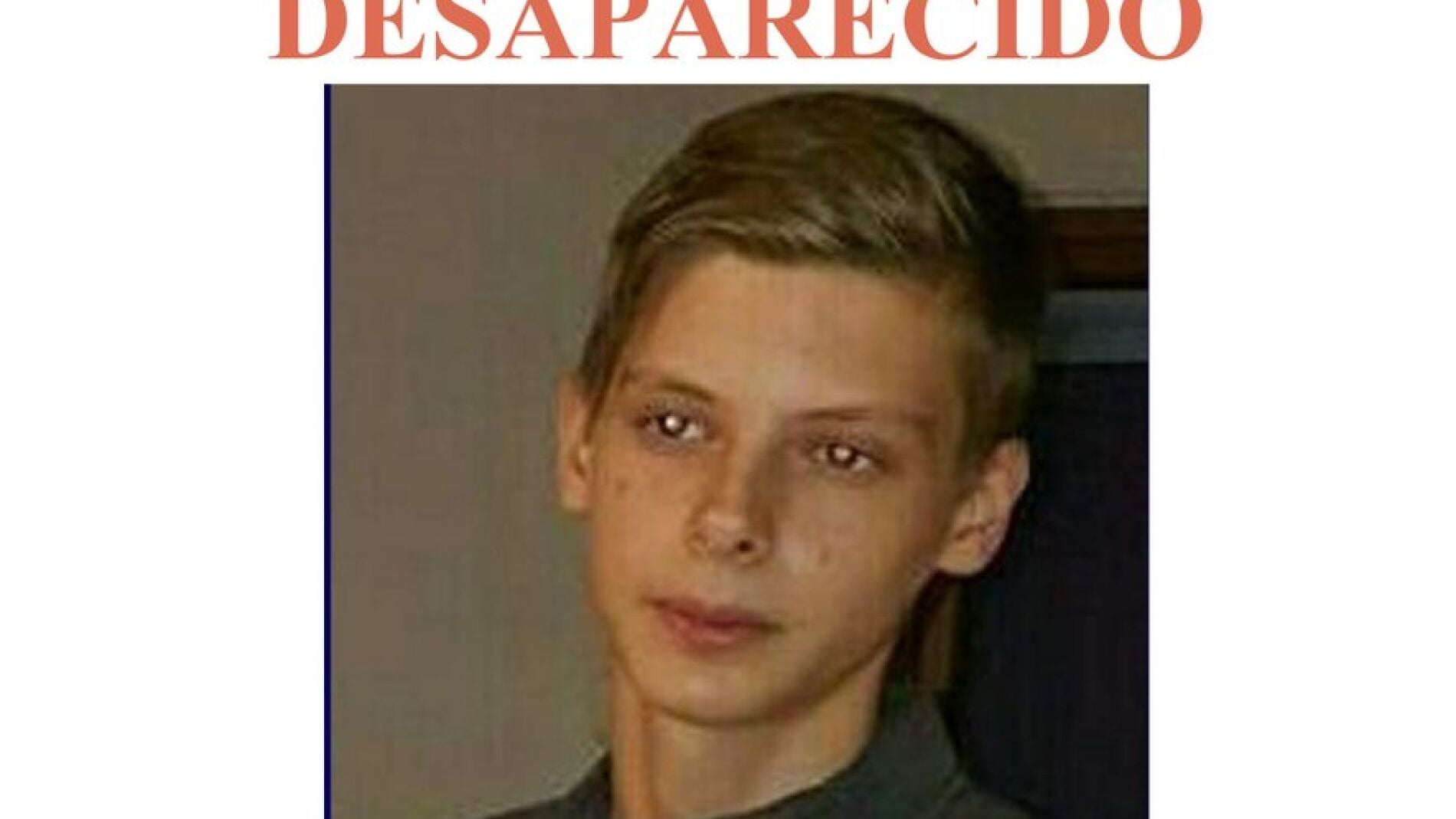 Menor desaparecido