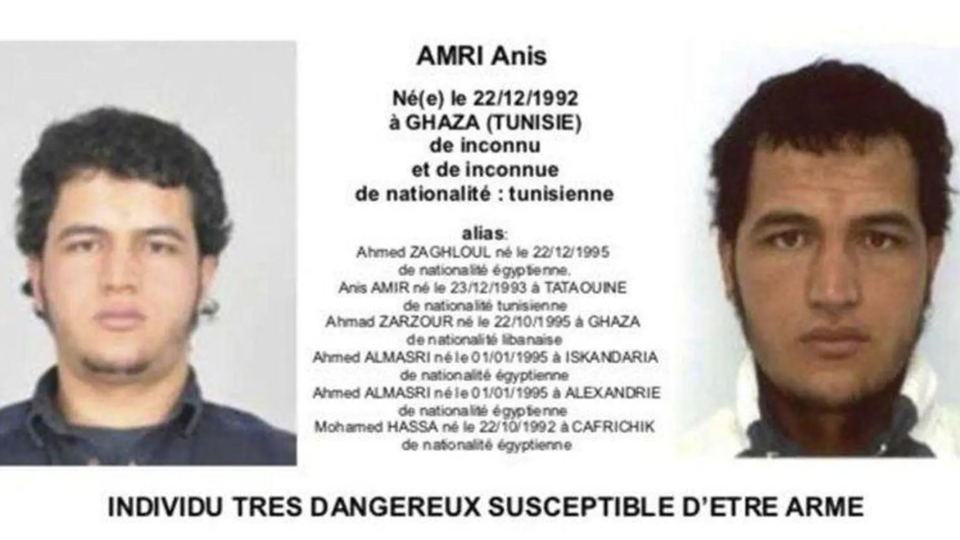Anis Amri, sospechoso del atentado de Berlín Anis Amri, sospechoso del atentado de Berlín