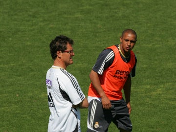 Capello, con Roberto Carlos