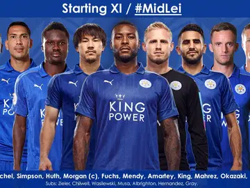 Once inicial del Leicester Once inicial del Leicester