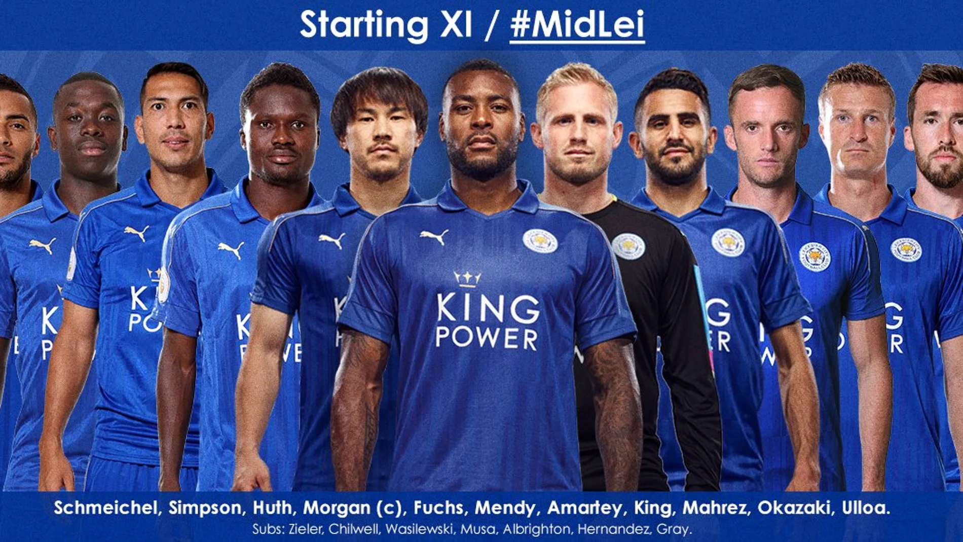 Once inicial del Leicester Once inicial del Leicester