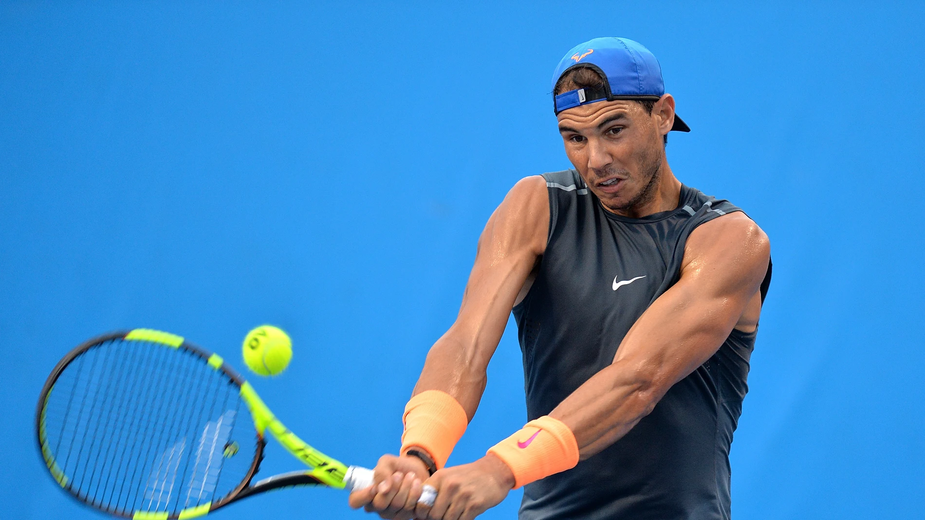 Rafael Nadal en un entreno Rafael Nadal en un entreno