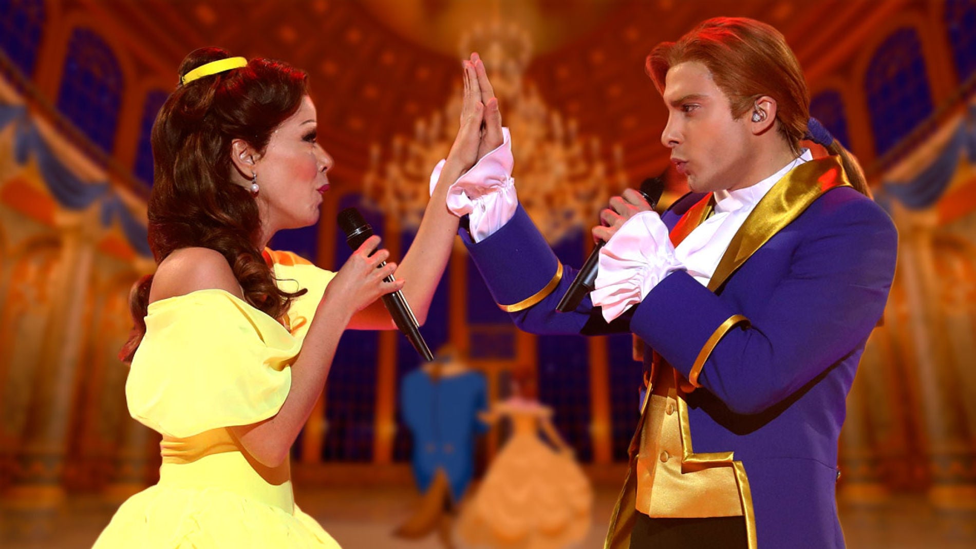 La actuaci&oacute;n especial de Bella y Bestia entre bambalinas