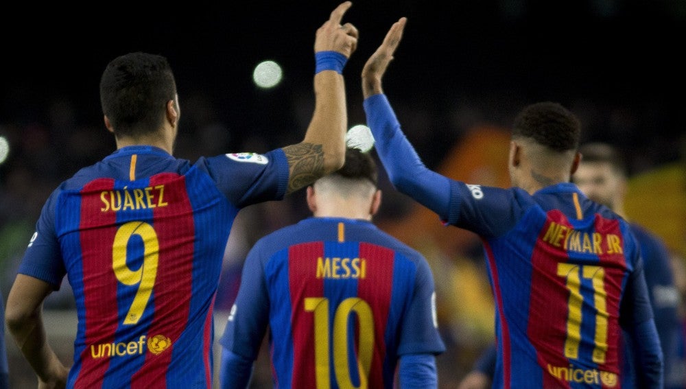 Luis Suárez, Leo Messi y Neymar