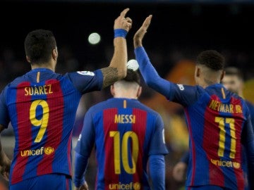 Luis Suárez, Leo Messi y Neymar 