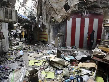 Atentado en Bagdad - Imagen de archivo Atentado en Bagdad - Imagen de archivo