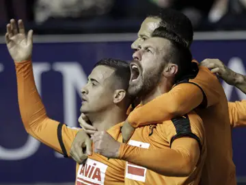 Los jugadores del Eibar celebran un gol a domicilio Los jugadores del Eibar celebran un gol a domicilio