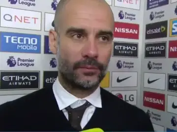 Guardiola, durante la entrevista con la BBC Guardiola, durante la entrevista con la BBC