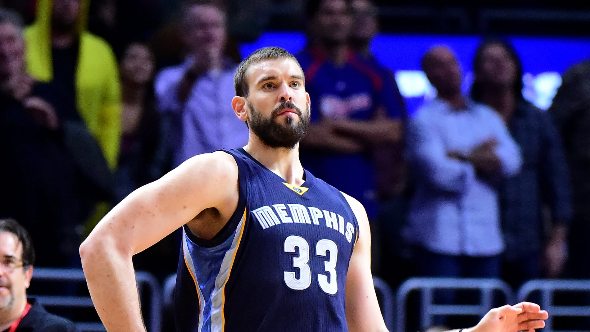 Marc Gasol, tras lograr una canasta en la NBA Marc Gasol, tras lograr una canasta en la NBA