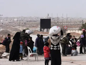 Varias familias en las inmediaciones de Alepo (Archivo) Varias familias en las inmediaciones de Alepo (Archivo)