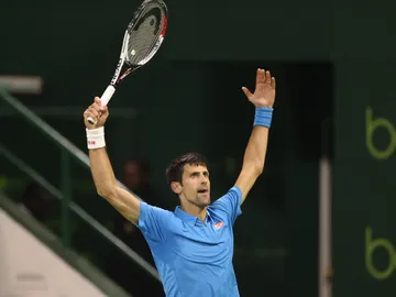 Djokovic durante el partido frente a Verdasco Djokovic durante el partido frente a Verdasco