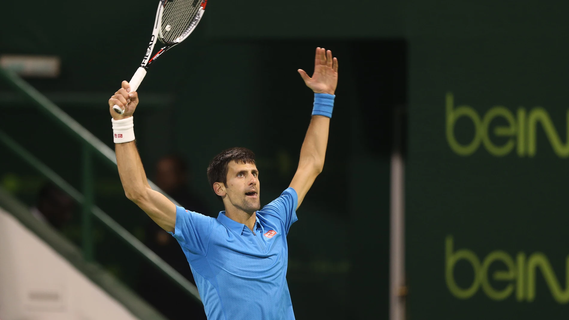 Djokovic durante el partido frente a Verdasco Djokovic durante el partido frente a Verdasco