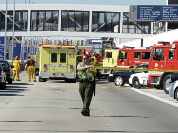 Imagen del aeropuerto de Florida tras el tiroteo.