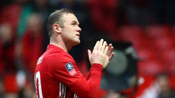 Rooney en el partido con el Manchester