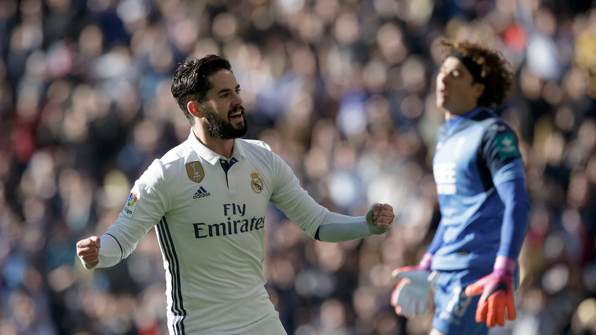 Isco celebrando un gol Isco celebrando un gol