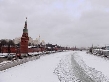 El río Moscova helado