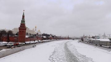 El río Moscova helado