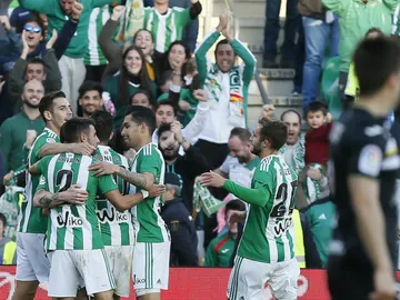 El Betis celebra un gol El Betis celebra un gol