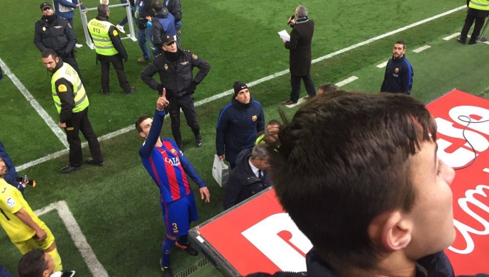 Piqué se dirige a Tebas en La Cerámica