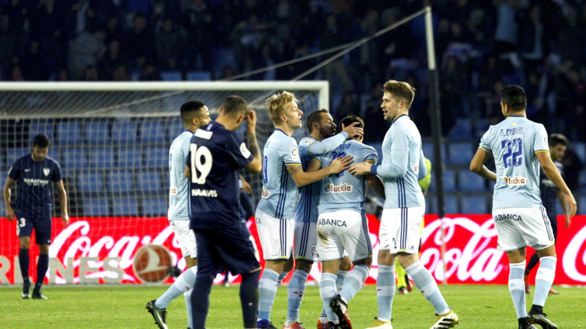 El Celta celebra un gol El Celta celebra un gol