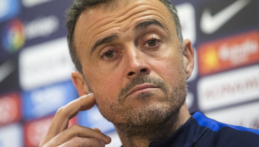 Luis Enrique, en rueda de prensa